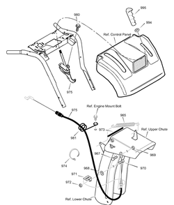 Remote Control Diagram and Parts List for 629909X64B 2003 Briggs and Stratton Snow Blower